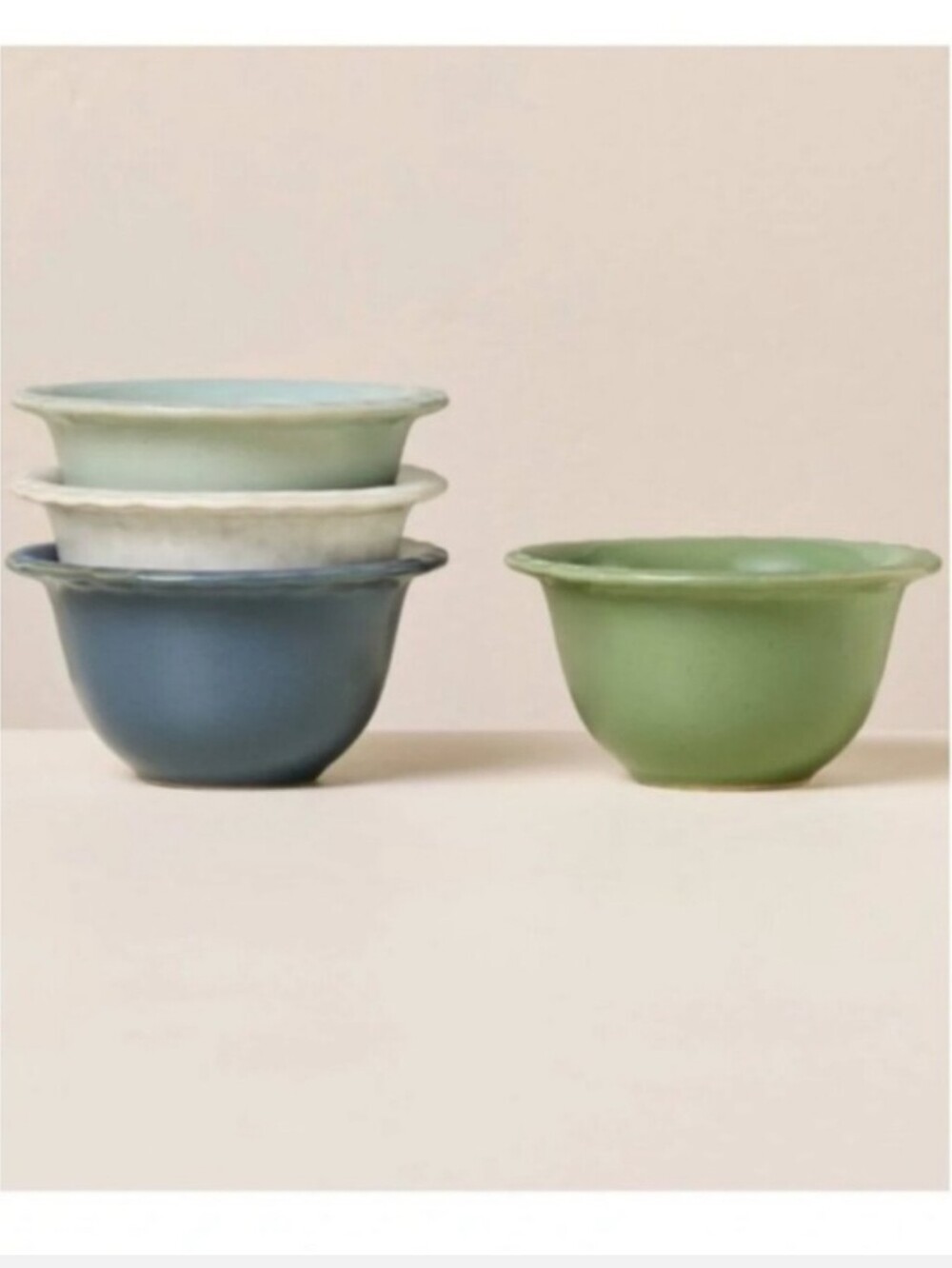 Hearth & Hand Magnolia Set Of 4 Pinched Edge Mini Bowls 5oz. Stoneware